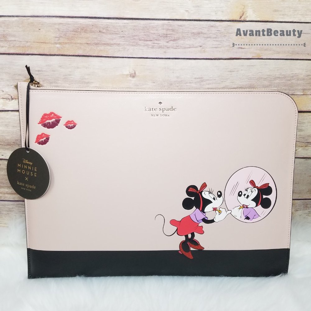 Kate Spade Minnie Mouse Beige Black Laptop Case - Picture 1 of 10
